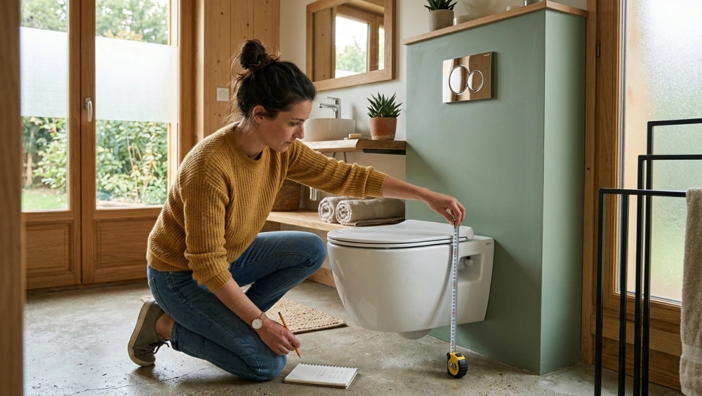 Hauteur toilette suspendue : calculez la vôtre en 2 minutes